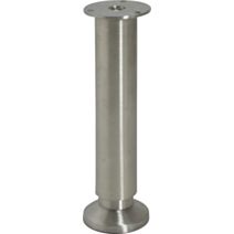 Pied de meuble métal brossé bros H.200/215 Ø58mm - BAR PLUS