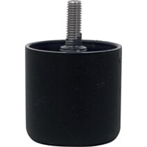 Pied de meuble cylindrique noir H.60 Ø60mm - BAR PLUS