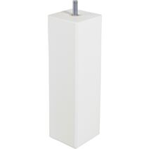 Pied de lit carré bois blanc H.200 60x60mm - BAR PLUS