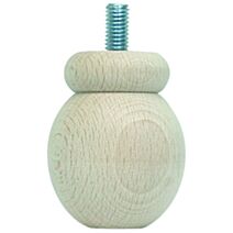 Pied de meuble modèle 06 brut H.55 Ø42 mm - EVOLUDIS