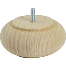 Pied meuble boule brut bois H.50 ∅110 - BAR PLUS