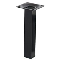 Pied carré métal noir H.150 25x25 mm - EVOLUDIS