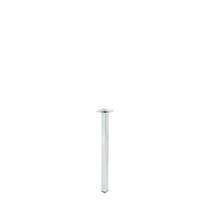 Pied metallique carre sans verin chrome H.400 25x25 - BAR PLUS