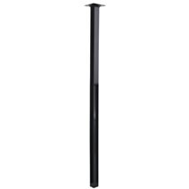 Pied carré métal noir H.700 25x25 mm - EVOLUDIS