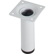 Pied cylindrique métal blanc H.100 Ø30 mm - EVOLUDIS