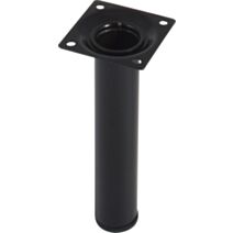 Pied cylindrique métal noir H.150 Ø30 mm - EVOLUDIS