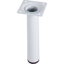 Pied cylindrique métal blanc H.150 Ø30 mm - EVOLUDIS