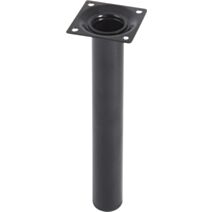 Pied cylindrique métal noir H.200 Ø30 mm - EVOLUDIS
