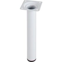 Pied cylindrique métal blanc H.200 Ø30 mm - EVOLUDIS