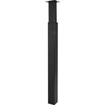pied métal carre réglable noir h700 60x60