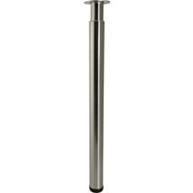 Pied métal cylindrique réglable chrome H.705-1100 ∅60 - BAR PLUS