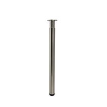 Pied table cylindrique réglable H70-110cm Ø60mm alu brossé - BAR PLUS