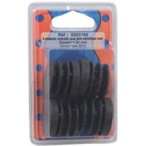 Blister 4 pieces embout rond noir ∅30 - BAR PLUS