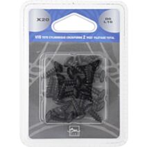 Blister 20 vis noire 5x16mm - BAR PLUS