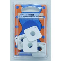 Blister 4 pieces bague universelle blanc H.20 ∅18 - EVOLUDIS