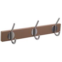 portemanteau lama taupe/chromé 3 têtes