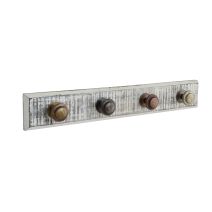 Portemanteau 4 patères à fixer Callao Bois Blanchi Metal Vieilli