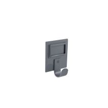 Portemanteau 1 patère à fixer Métal Gris