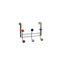 Portemanteau 6 patères à suspendre Métal Chromé multicolore
