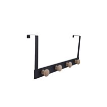 Portemanteau patère PMX Biopic bois noir mat 4 têtes - BAR PLUS