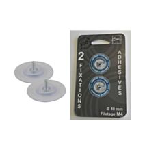 Bouton de meuble x2 adhésifs M4 d40 - BAR PLUS