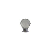 Bouton de meuble acrylique/zamak Ø32 transparent - BAR PLUS