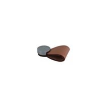 Bouton de meuble chrome mat/marron L48xL20 - BAR PLUS