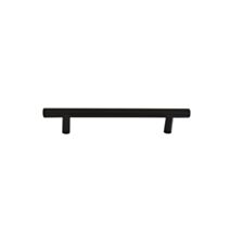 Poignée de meuble acier noir mat entraxe 128mm - BAR PLUS