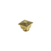 bouton pyramide doré 40X40 h26 mm