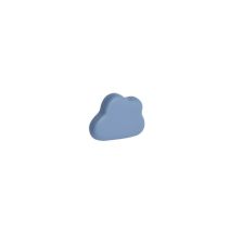 Bouton nuage bleu 45x35 mm hauteur 16 mm