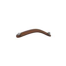 Poignee cuir marron clair entraxe 96 mm Longueur 140 mm