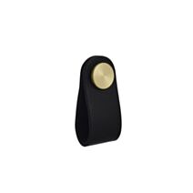 Bouton meuble noir cuir 65x125 - BAR PLUS