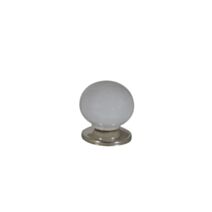 Bouton de meuble céramique 28mm blanc x6 - BAR PLUS