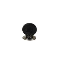 Bouton de meuble céramique 28mm noir x6 - BAR PLUS
