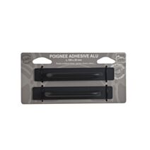 Poignée adhésive aluminium noir L145x25x2 - BAR PLUS