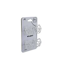 Set de 4 boutons de meuble filaire acier blanc - BAR PLUS