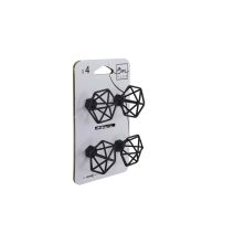 Set de 4 boutons de meuble filaire acier noir - BAR PLUS