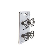 Set de 4 boutons de meuble filaire acier brut - BAR PLUS