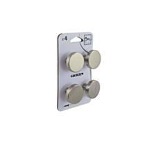 Set de 4 boutons de meuble rond acier brossé - BAR PLUS