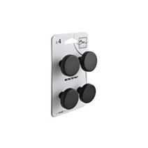 Set de 4 boutons de meuble rond acier noir - BAR PLUS