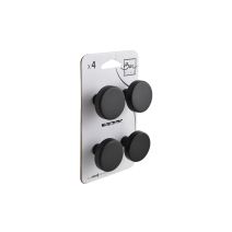 Set de 4 boutons de meuble rond acier noir - BAR PLUS