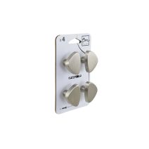 Set de 4 boutons de meuble Smile acier brossé - BAR PLUS