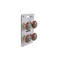 Set de 4 boutons de meuble Pétale orange porcelaine - BAR PLUS