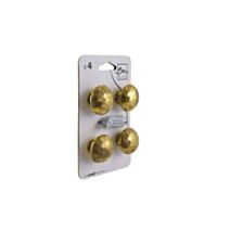 Set de 4 boutons de meuble Strass doré acier - BAR PLUS