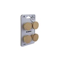 Set de 4 boutons de meuble rond bois clair - BAR PLUS