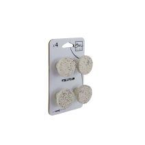 Set de 4 boutons de meuble rond ciment moucheté - BAR PLUS