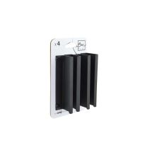 Set de 4 boutons de meuble invisible acier noir - BAR PLUS