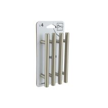 Set de 4 boutons de meuble fil acier brossé - BAR PLUS