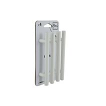 Set de 4 boutons de meuble fil blanc acier - BAR PLUS