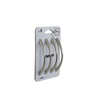 Set de 4 boutons de meuble Courbe zamack brossé - BAR PLUS